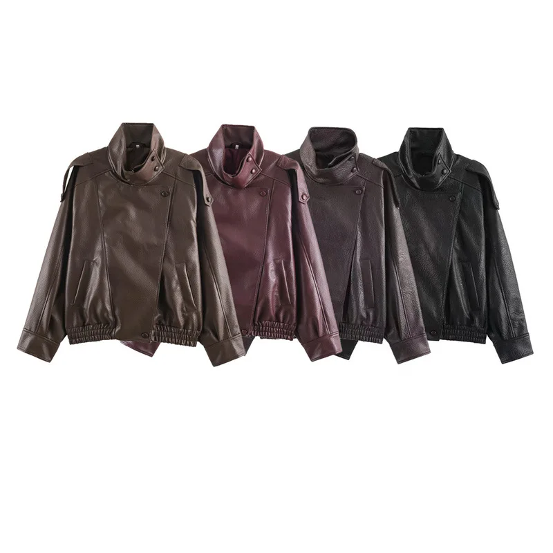 2026 new European and American style women's fashion casual loose and versatile solid color jacket