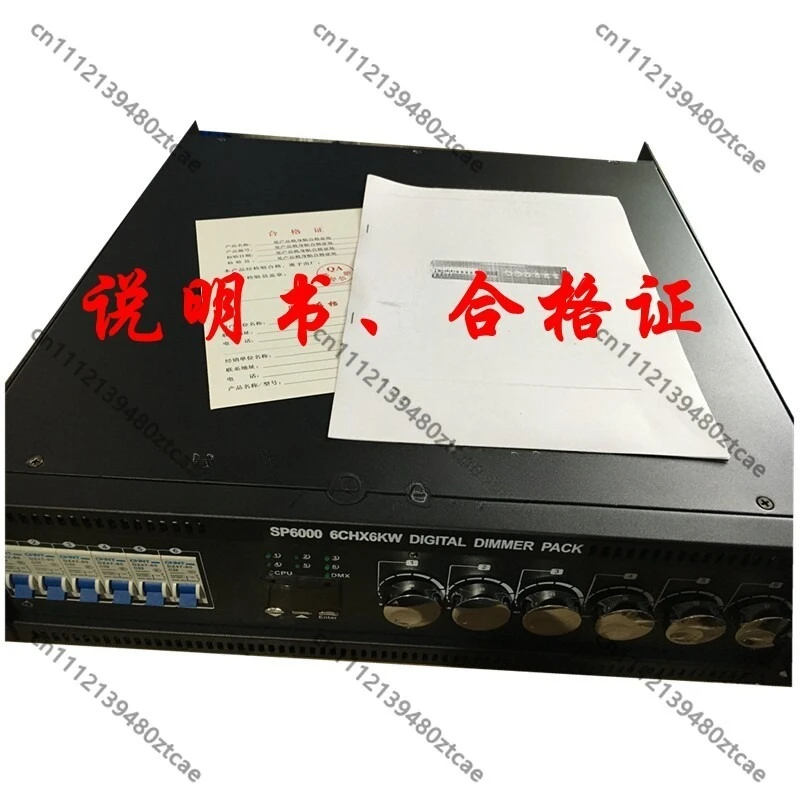 6×6KW Knob Digital Dimmer Pack 10A Bakelite Output Stage Light Dimming Console Power Straight-through Box