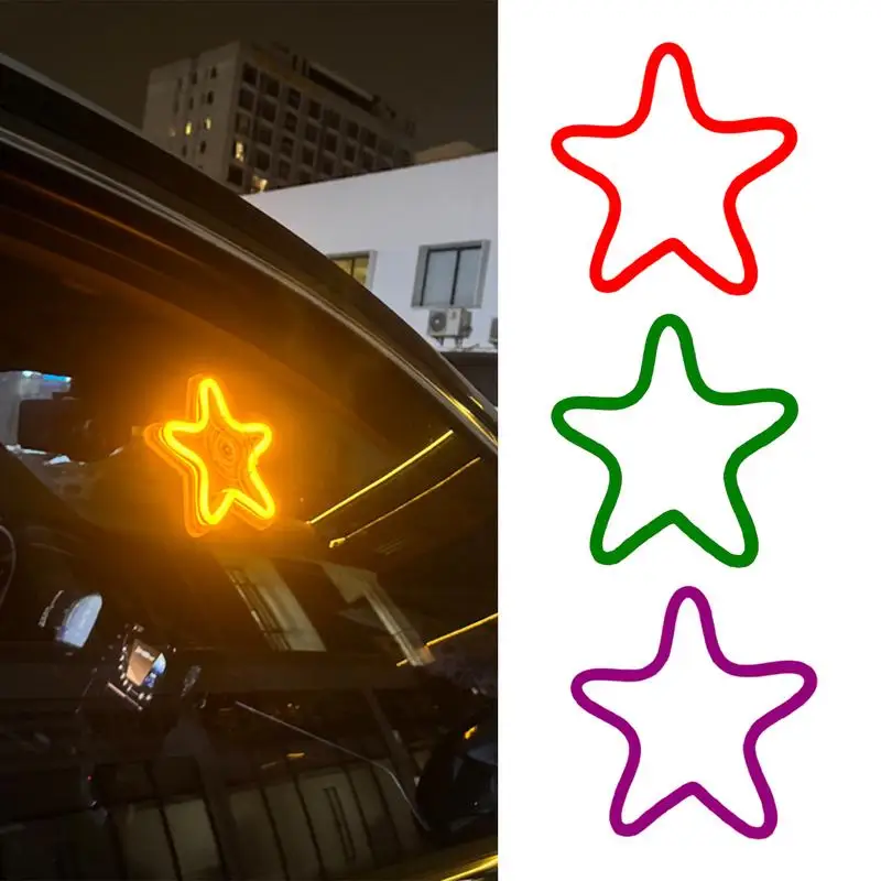 Star Neon Sign Decorative Neon Light Sign Trendy Wall Decor For Bedroom Dorm Bar Store Club LED Ambient For Car Window