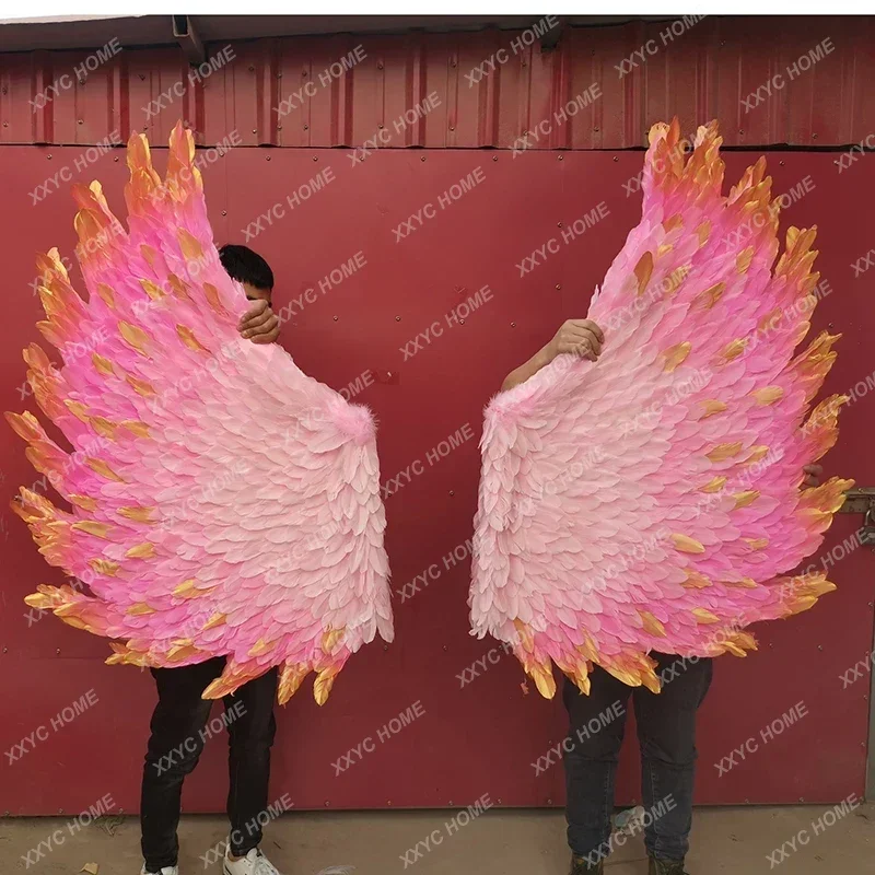 Adtults High Quality Ostrich beautiful soft Feather Angel Wings Amazing photography props Wedding Anniversary party Decor prop b