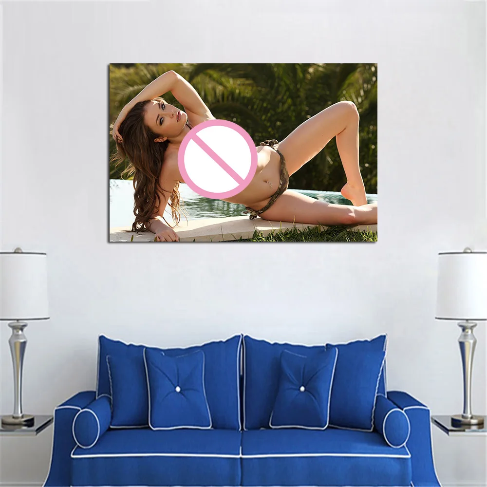 Modern Art Painting Canvas Poster Brunette Beauty Home Decor Living Room Bedroom Wall Printed Pictures