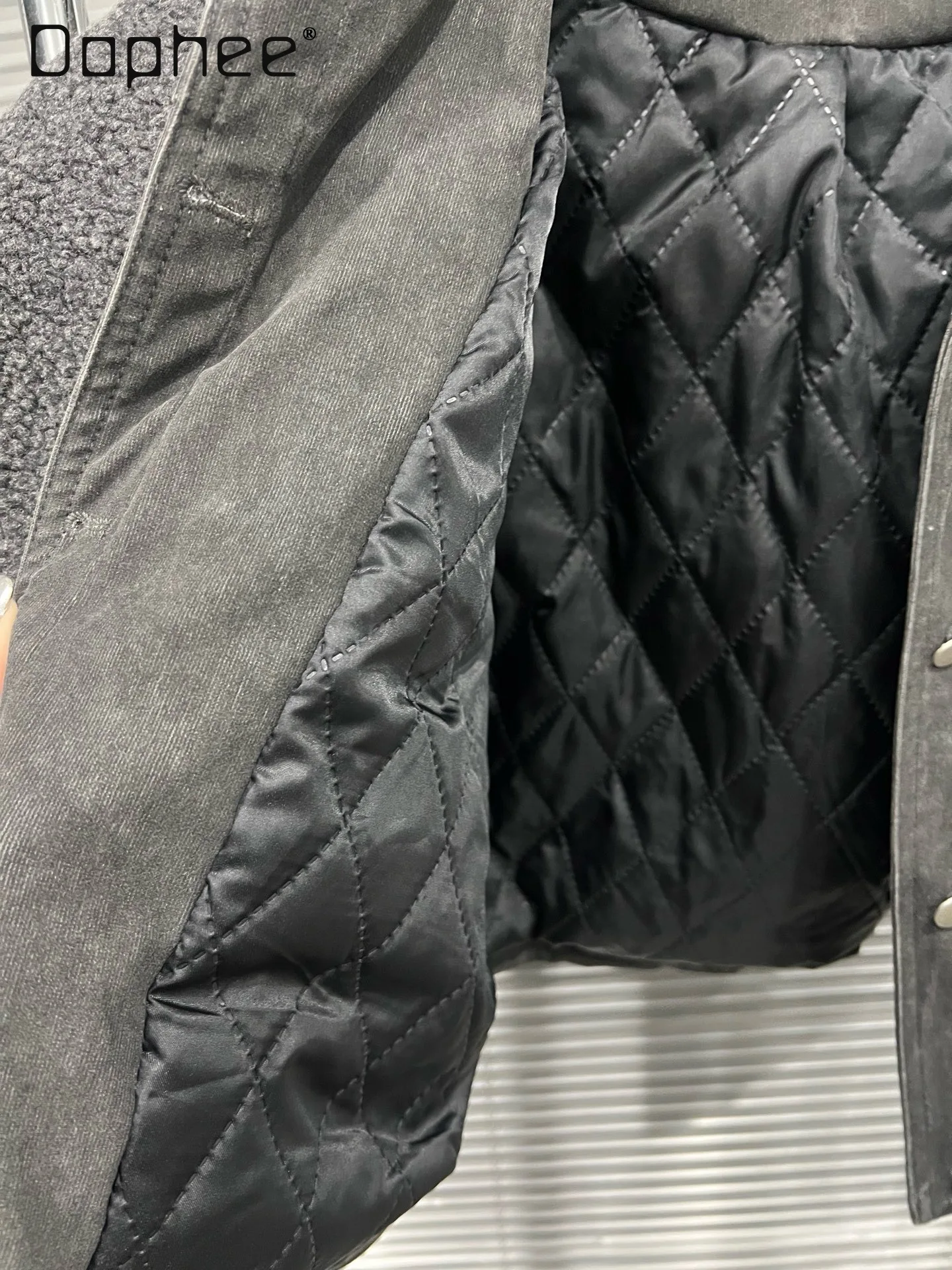 2025 Autumn Winter New American Retro Hot Girl Loose Slimming Versatile Patchwork Long Sleeve Jacket for Women Trendy Punk Coats