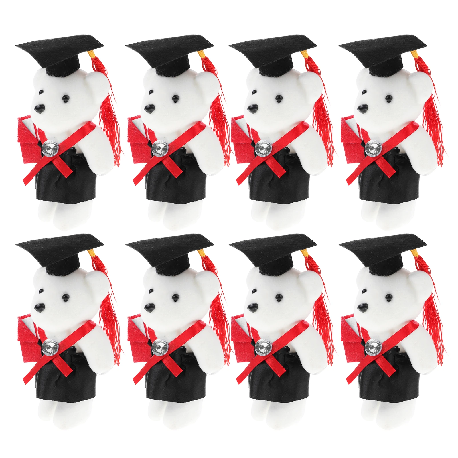 

8 Pcs Bouquet Doctor Bear Materials Graduation Bears Ornament Baby Flower Bouquets Decor Decorations Banquet