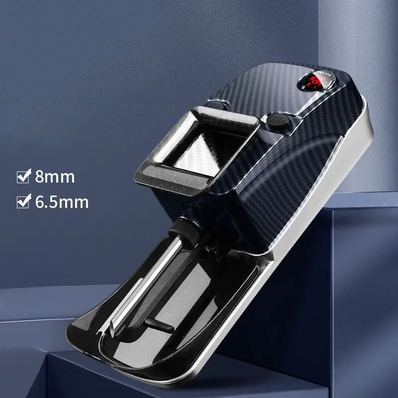 6.5/8mm Dual-use Electric Cigarette Rolling Machine Carbon Fibre High-power Automatic Tobacco Filling Maker Herb Injector Roller