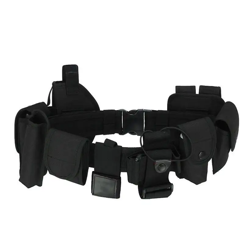 Duty Belts Tactical Modular Equipment Security Utility Belt With 10 Components Pouches Bags Holster Gear Security Guard Belt