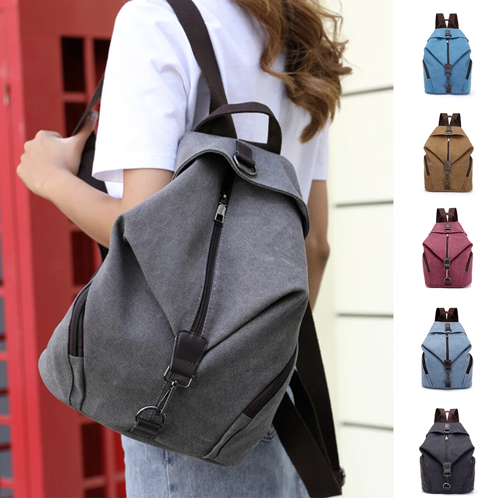 

Холщовый рюкзак для мужчин и женщин, небольшой рюкзак для путешествий и отдыха на природе, джинсовая художественная сумка в стиле ретро