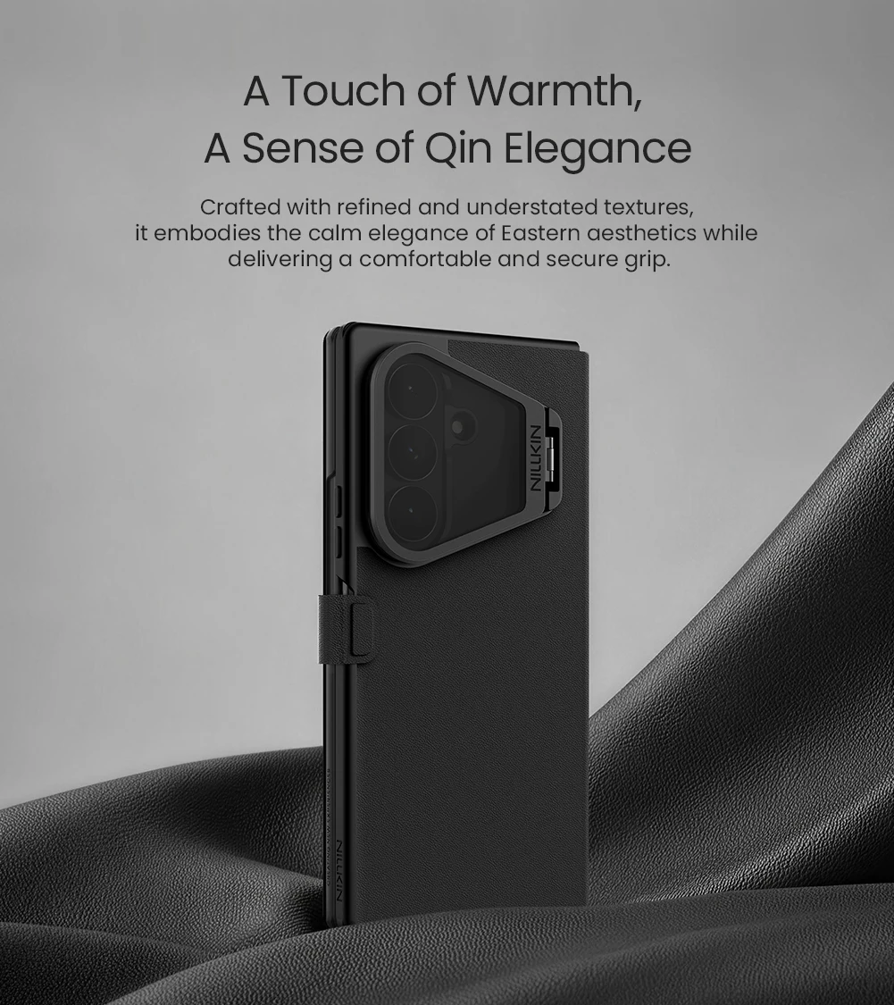 Nillkin Qin Leather Case for Samsung Galaxy Z Fold 8 Ultra Magnetic Flip Cover with Camera Stand Card Slot Luxury Wallet Funda