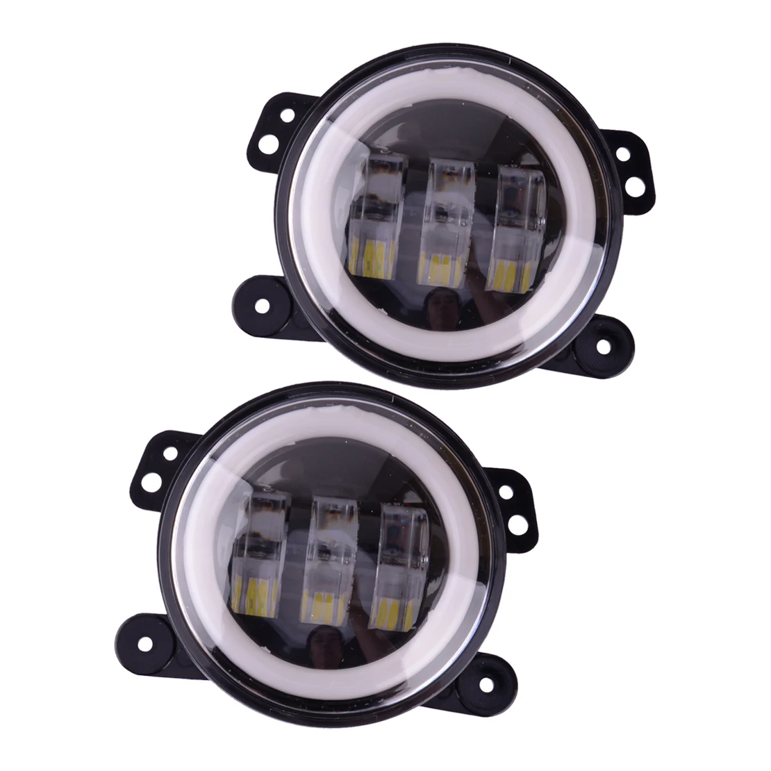 1 Pair Car Front Left Right Fog Light Lamp Fit For Land Rover Discovery 4 Range Rover Sport L322 Black