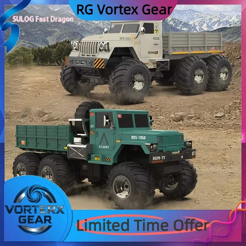 

Vortex Gear Simulation Military Six-Wheeled Remote Control Truck - Four-Wheel Drive Off-Road Climbing Heavy Transport Model Toy