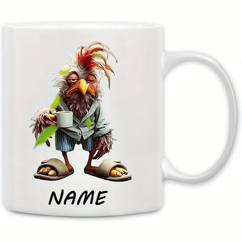 Fashion Rooster Shaped Custom Name Coffee Mug Unique Ceramic Gift Specially Designed for Coffee Lovers Personalized Water Cup