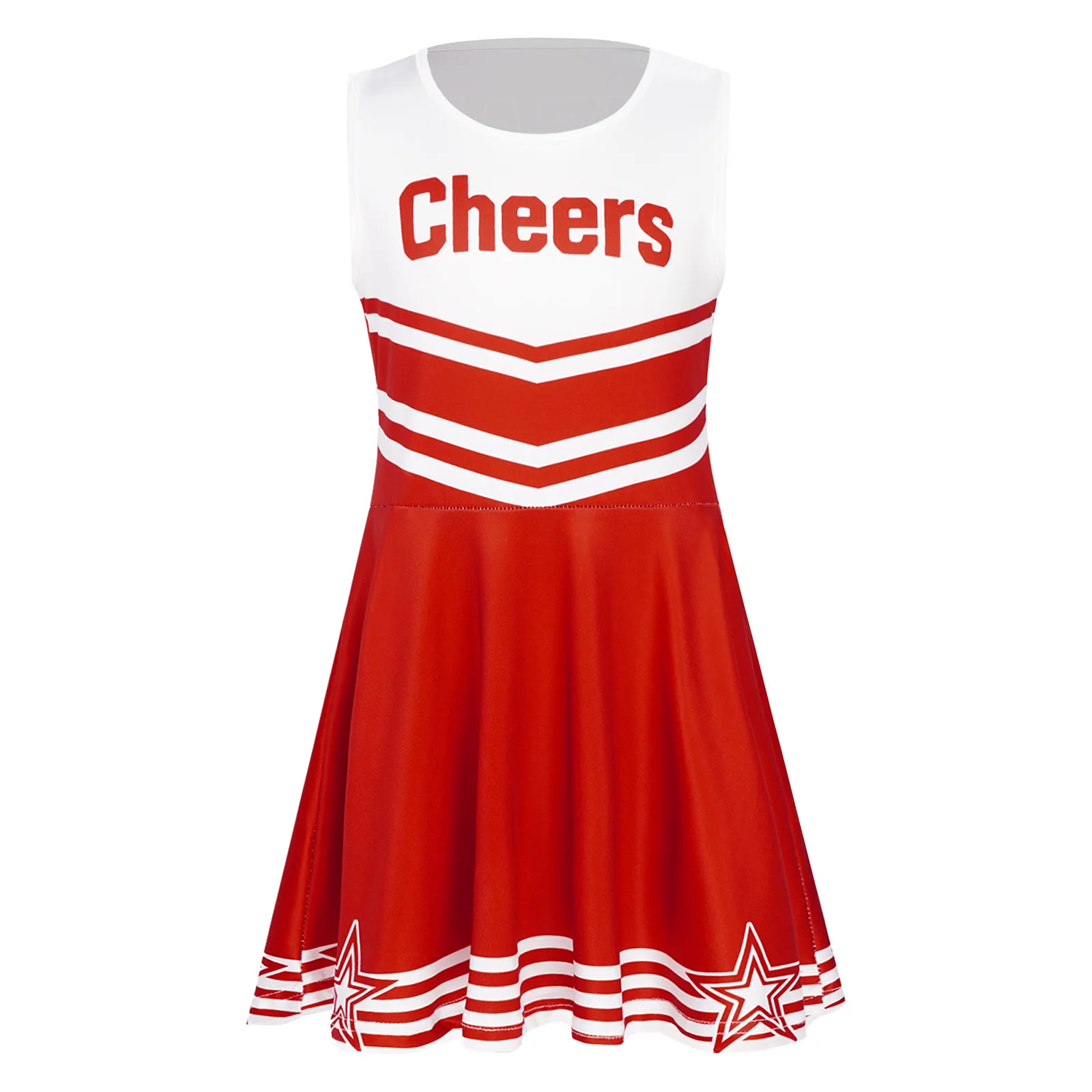 Mädchen Cheerleader-Kostüm Cheerleader-Kleid Rollschuh-Party-Tanzoutfit Schul-Cheerteam-Wettbewerbs-Tanzkleidung – Detail 7