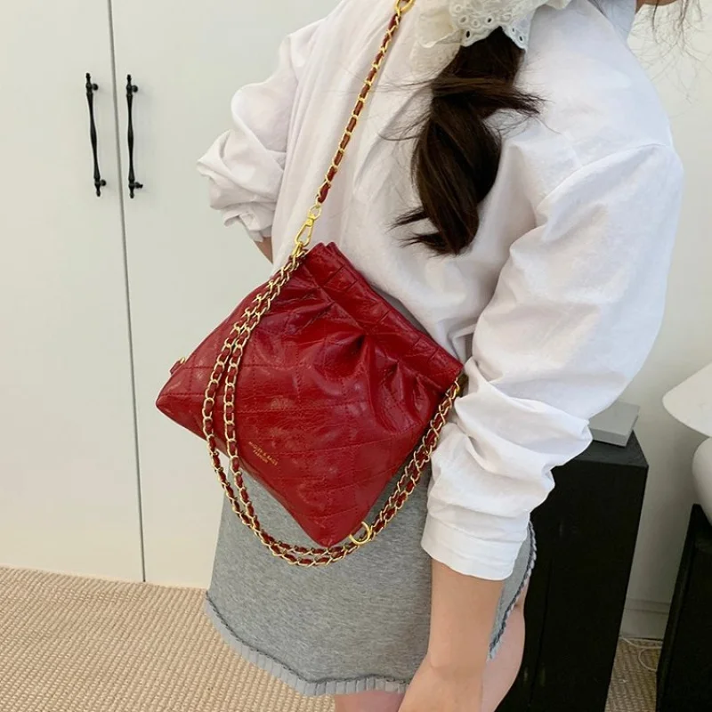 

Популярная классическая высококачественная кожаная женская сумка на плечо, роскошная брендовая модная элегантная винтажная повседневная сумка