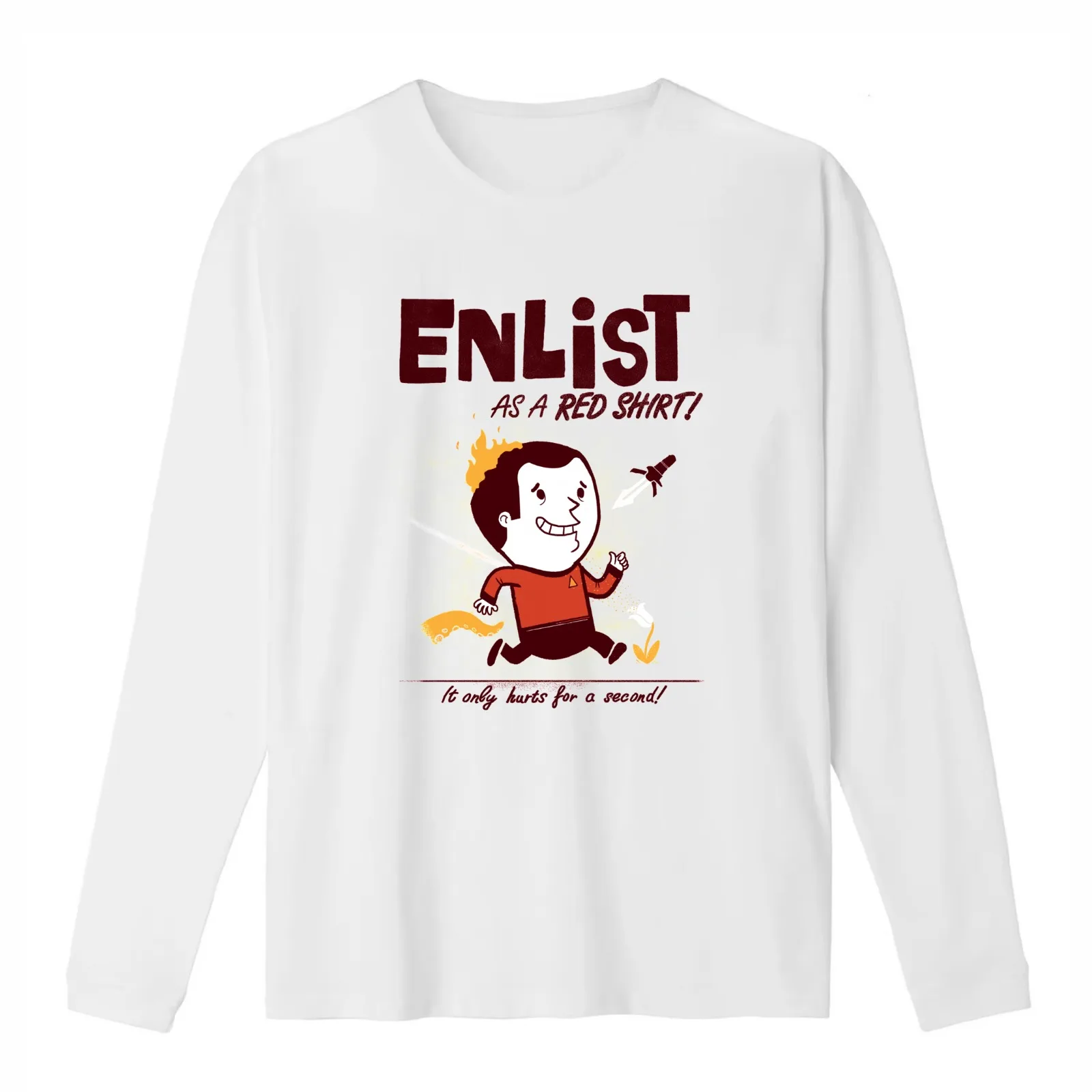 ENLIST as a Red Shirt! T-Shirt Summer Casual Cotton Tee Oversized Streetwear Tops Vintage Graphic Print Unisex Men Women