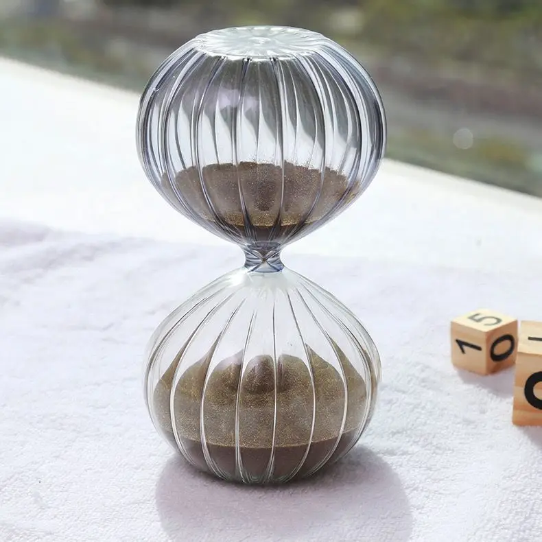 Internet Celebrity Inner Stripe Timing Hourglass Crafts 45 Minutes Half Spray Spherical Nordic Wind
