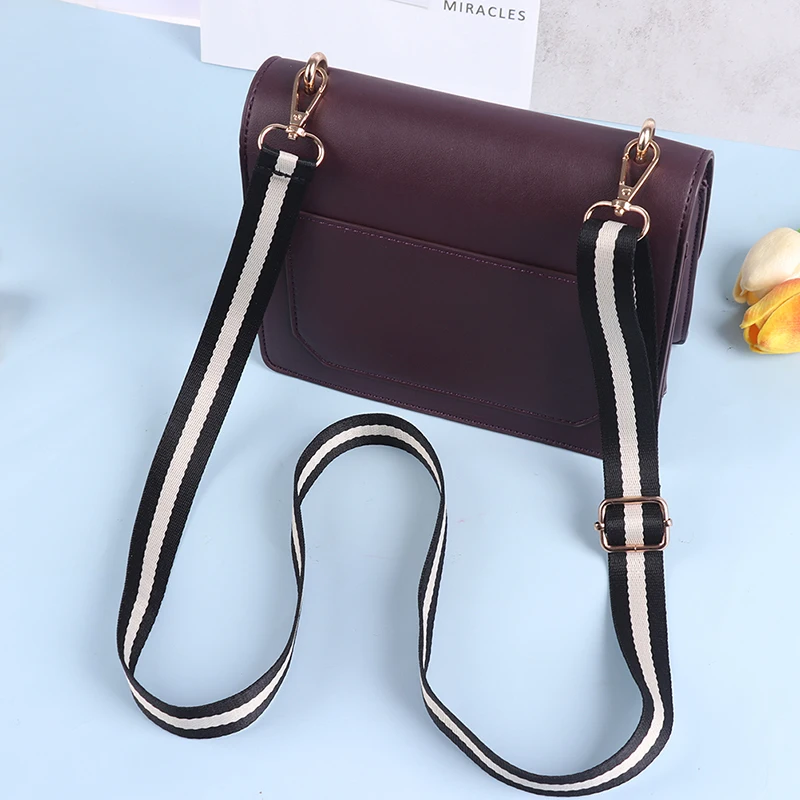 Striped Bag Handle Bag Strap For Women Removable DIY Shoulder Handbag Accessories Cross Body Messenger Nylon Bag Straps