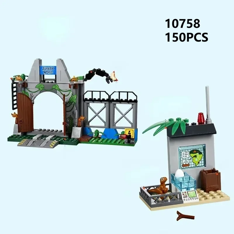10758 Tiranossauro Grande Escape Dinossauro Montagem Modelo de Cena Tijolo Brinquedos Educativos para Crianças