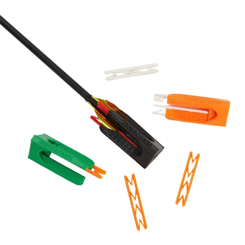 3D-Druck Fletching-Jig für Spin-Wing-Vanes, Spiral-Pfeilfedern, verstellbares Bogenschießen-Servierwerkzeug-Zubehör – Detail 5