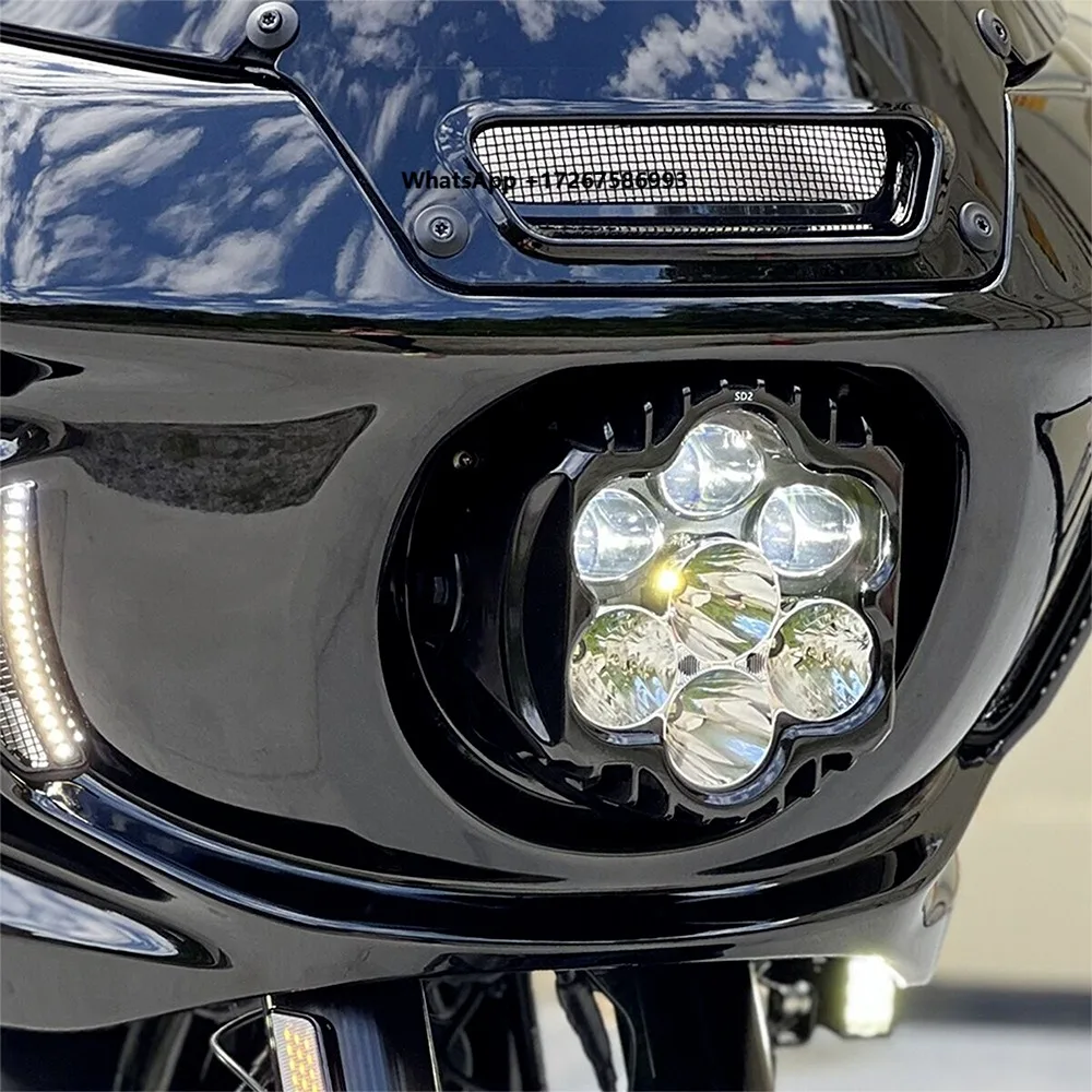 

ABS Black ST Club Style Fairing W/ 6.5" Windshield & Shark Demon Headlight for Har 1ey Softail Street Bob/Low Rider S 2018+
