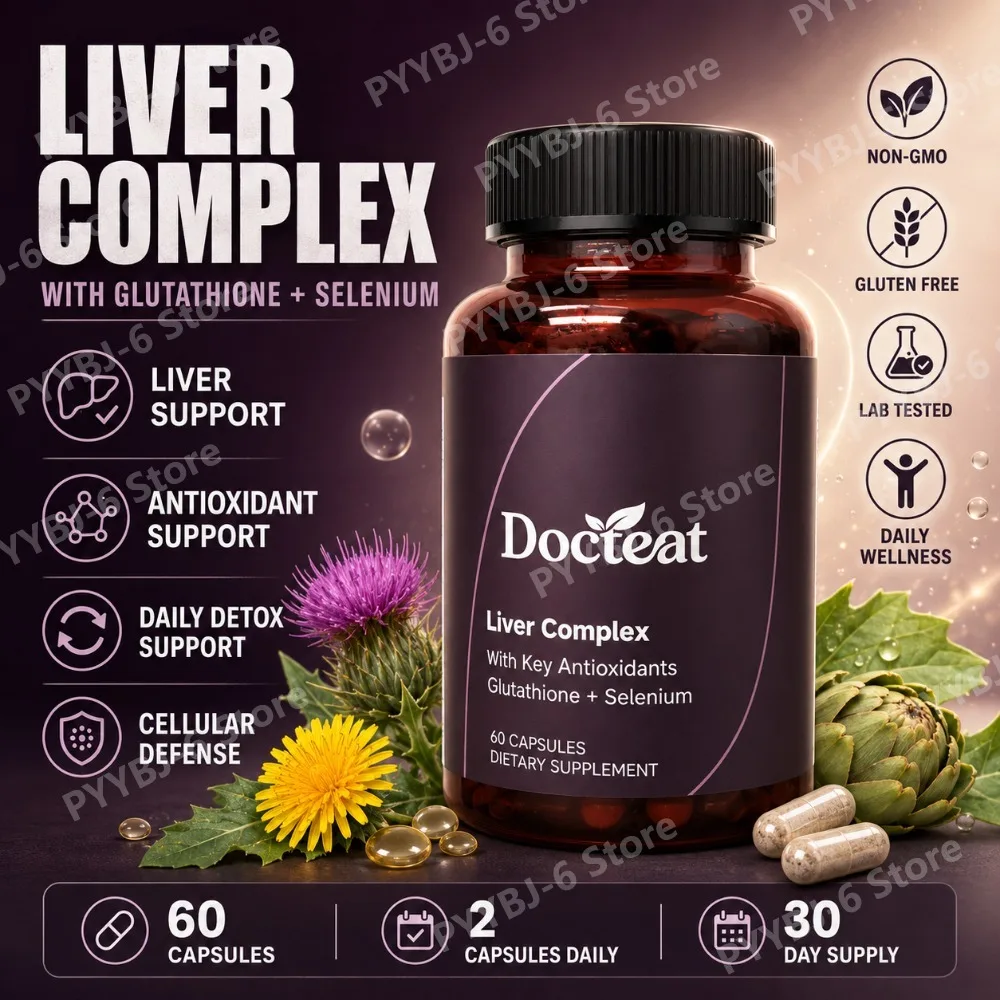 

Docteat Glutathione & Selenium Capsules with Liver Complex Key Antioxidants Body Care Support 60 CT Daily Wellness Balance