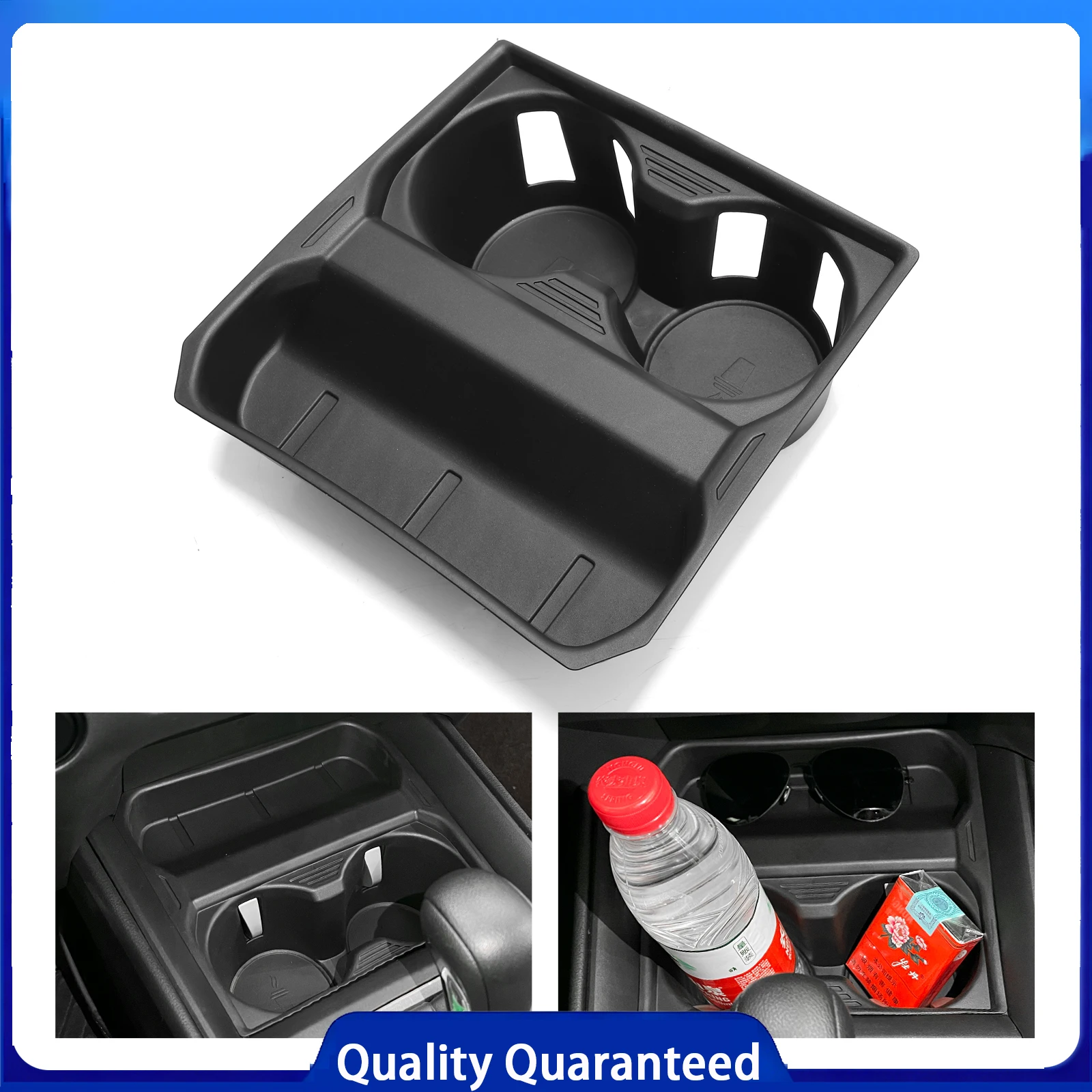 Center Cup Holder Shock Absorbing Central Armrest Cup Storage Box Tray Tidying For Mazda CX 50 2023-2026 TPE