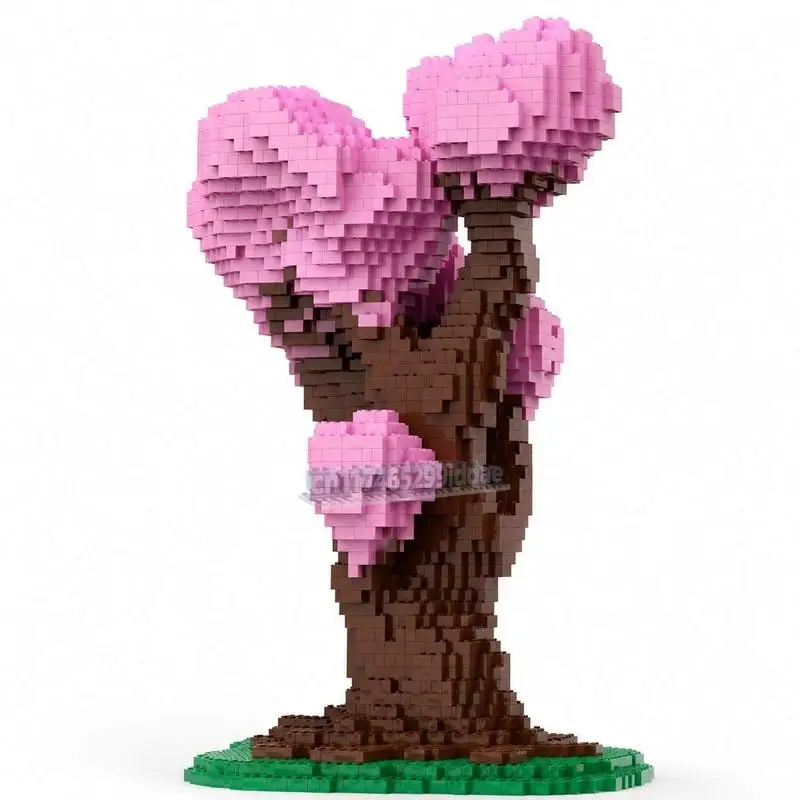 4460PCS Blossom Tree Sculpture Life Sized MOC Custom Building Blocks Nature Model DIY Assembly Creative Toy Home Decoration Gift