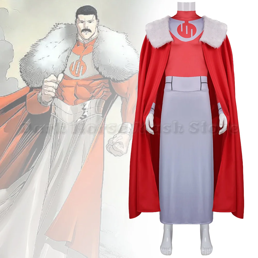 Ausgefallenes unbesiegbares Thragg-Cosplay-Kostüm, Overall, Umhang, Performance-Verkleidung, Outfit für Erwachsene, Rollenspiel, Halloween, Karneval, Bodysuit