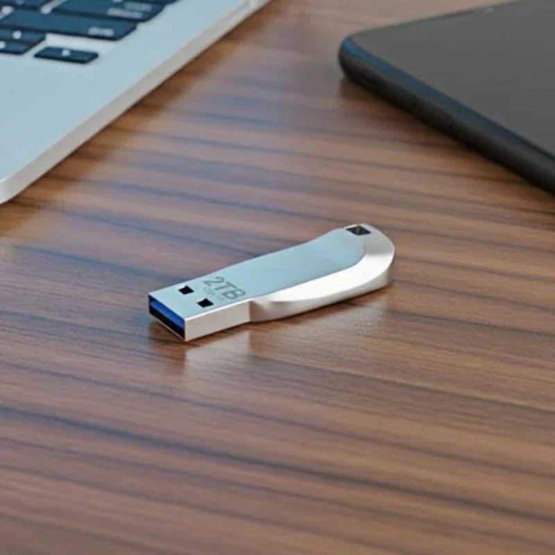 Unidad Flash USB 3.0 de Metal de 2 TB, Unidades Flash USB de 2 TB, Pendrive de Alta Velocidad de 1 TB, Unidad Flash USB Resistente al Agua, Nuevo Adaptador TIPO-C Mejorado