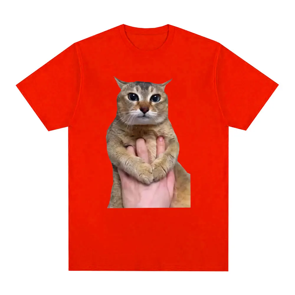Best-selling Cute Cat Print Trend T-shirt Y2K Men's and Women's Soft and Breathable Cotton Casual Short-sleeved T-shirt Top