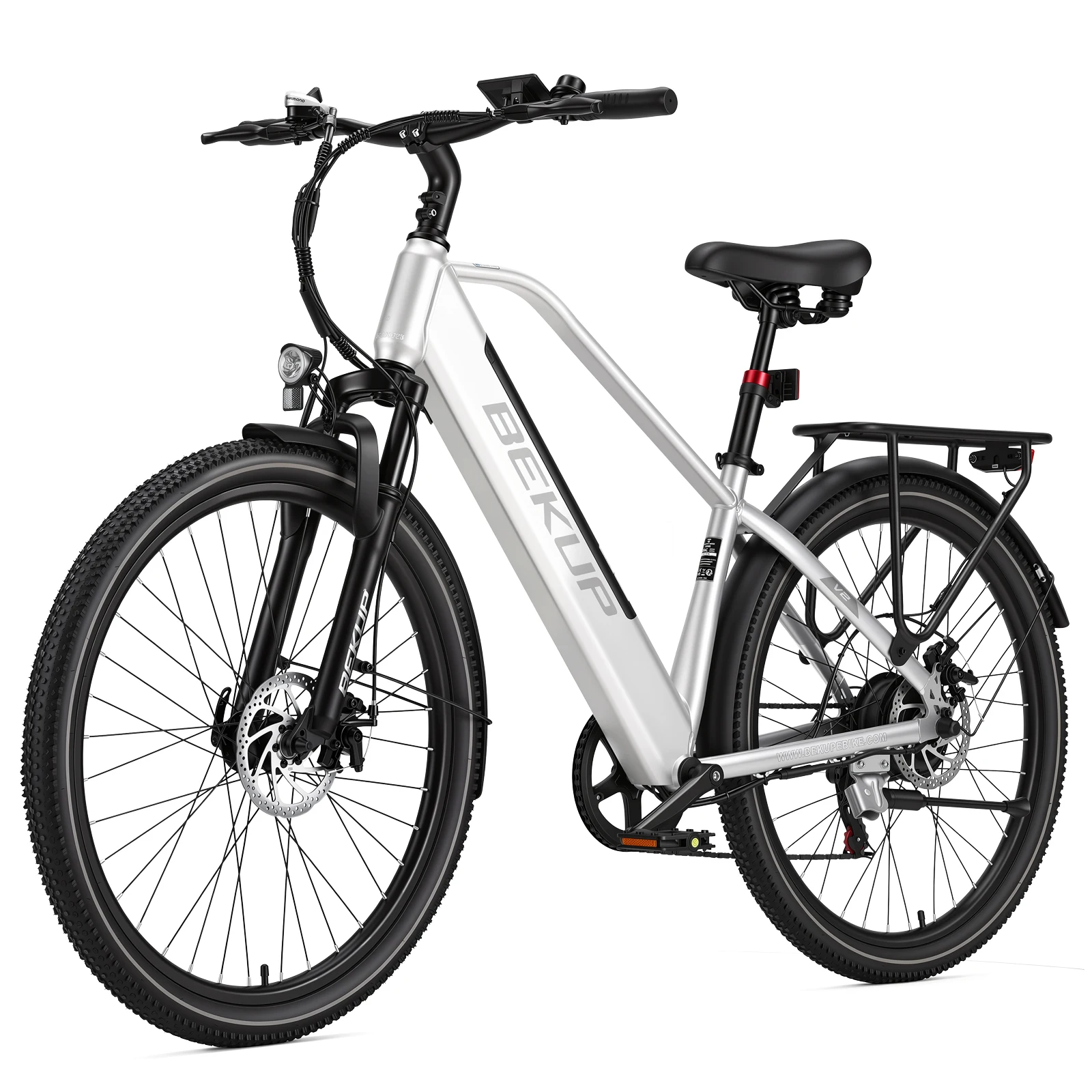 Elektrofahrrad 26 Zoll E-Bike mit Bremslicht, 36V 14,5 Ah Akku, 250W Motor, 25 km/h Geschwindigkeit, City E-Bike, 60-75 km Reichweite, Elektrofahrrad für Männer und Frauen