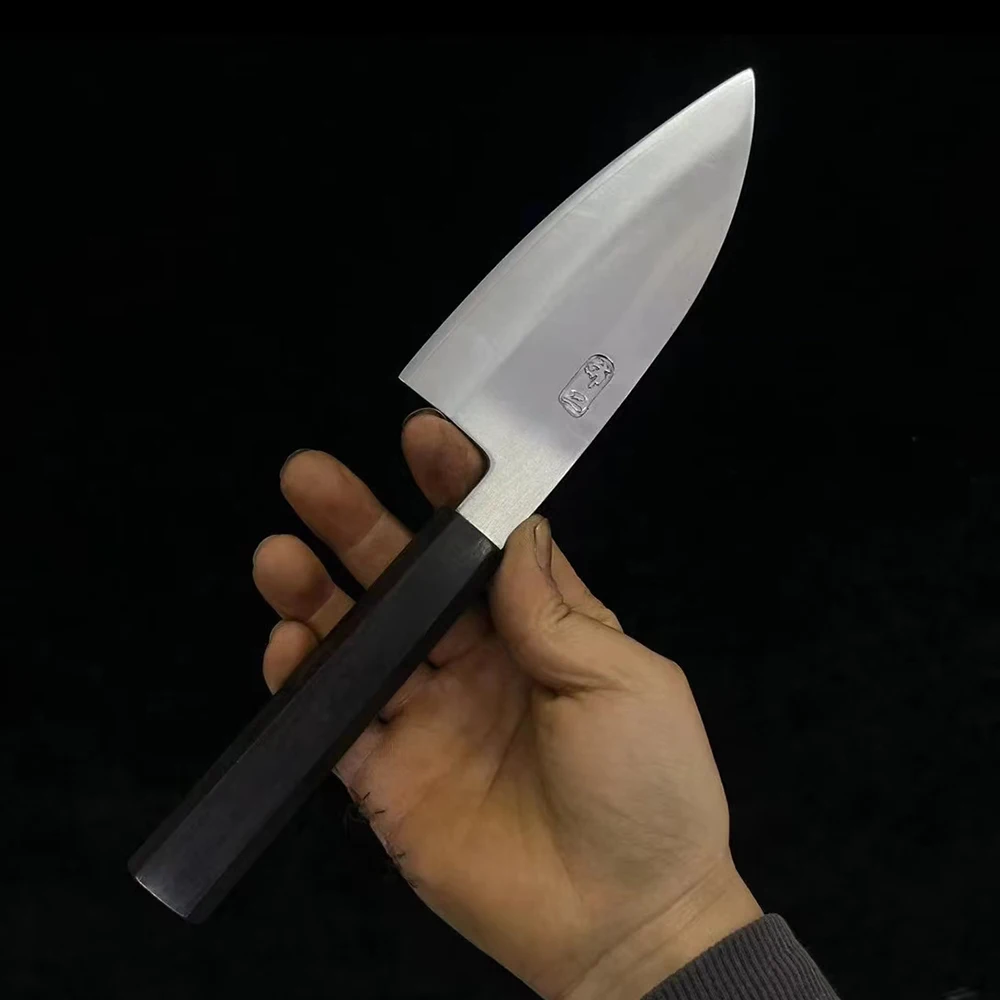 5.5 Inch Deba Knife 3 Layer BG42 Aviation Special Steel Double-edged Blade Chef Cleaver Slicing Handmade Longquan Kitchen Knives