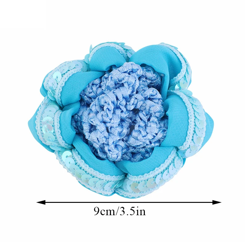 Women Girls Bun Cover Snood Elastic Hair Net Ballet Dance Crochet Decor Headwear Dance Hair Accessories Ponytail Fixed Holder