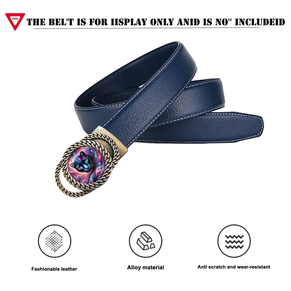 Hebilla de cinturón con trinquete automático de leopardo colorido, accesorio de cintura personalizado a la moda, el mejor regalo para amigos