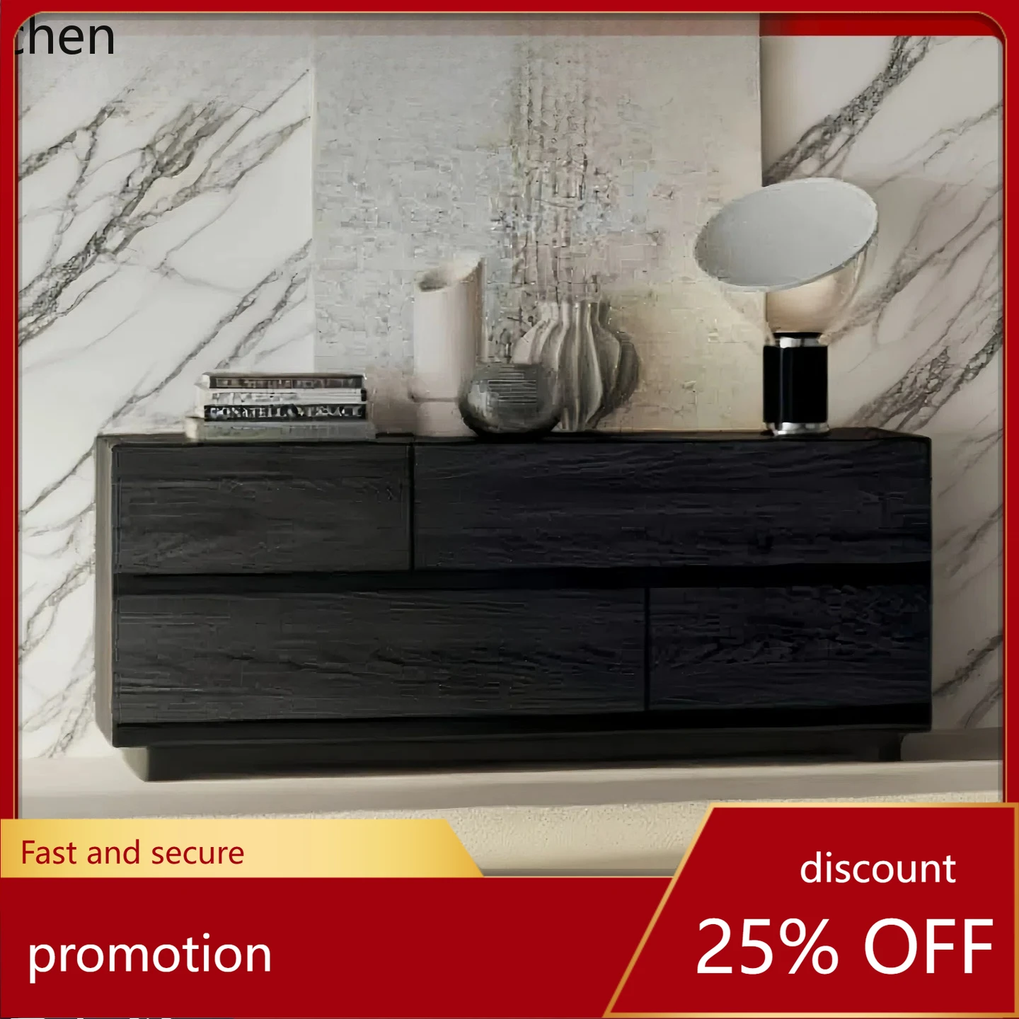 

LXC Bedroom Drawer Cabinet Modern Simple Solid Wood Storage Cabinet Organizer TV Cabinet Full Set