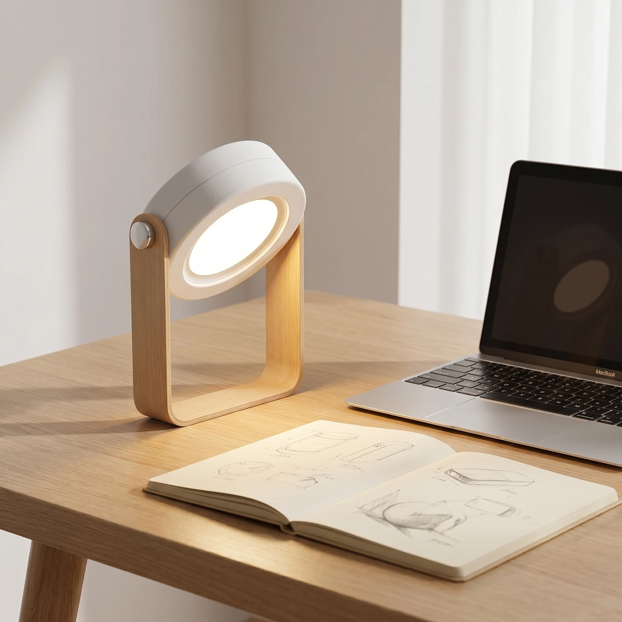 Telescopic Hanging Lantern Table Light, Portable Folding Desk Handheld Lamp, Dimmable Bedside Reading Camping Night Light view 4