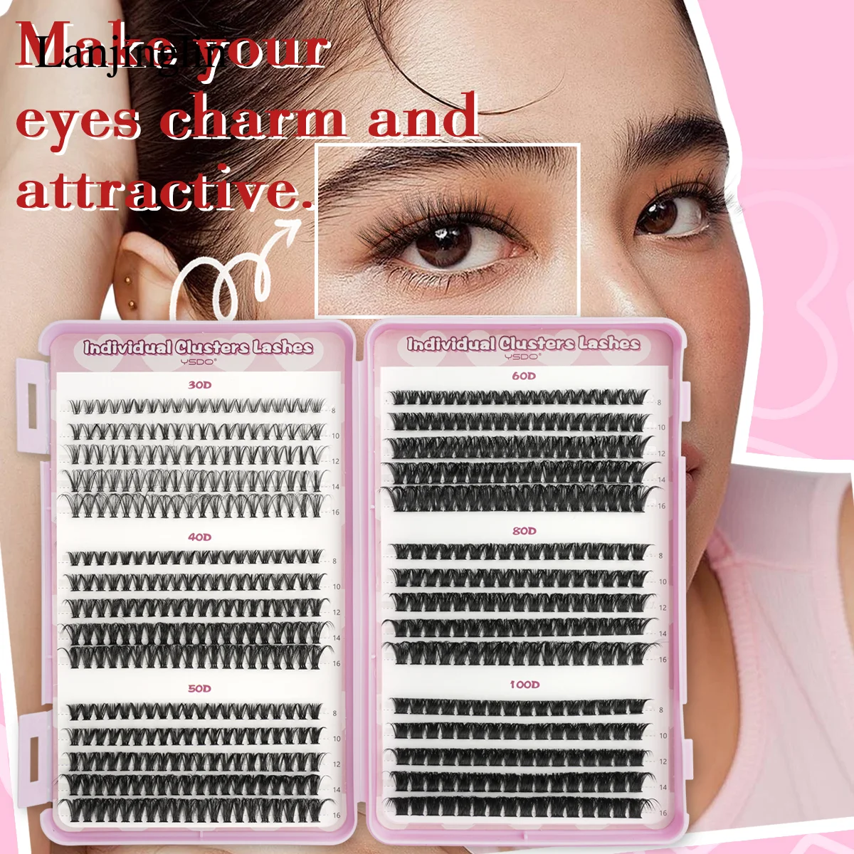 

Faux Mink Eyelashes 30/32Rows Natural Eyelash Extension 3D Russian Strip Personal Eyelash Makeup Tool Wholesale False Eyelashes