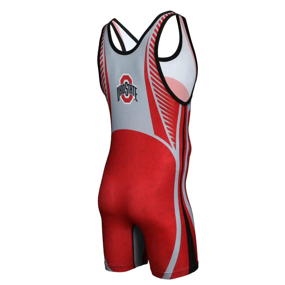 Ohio State Wrestling Singlets Tummy Control Wear Triathlon PowerLifting Clothing Swimming Running Skinsuit Weightlifting Wear