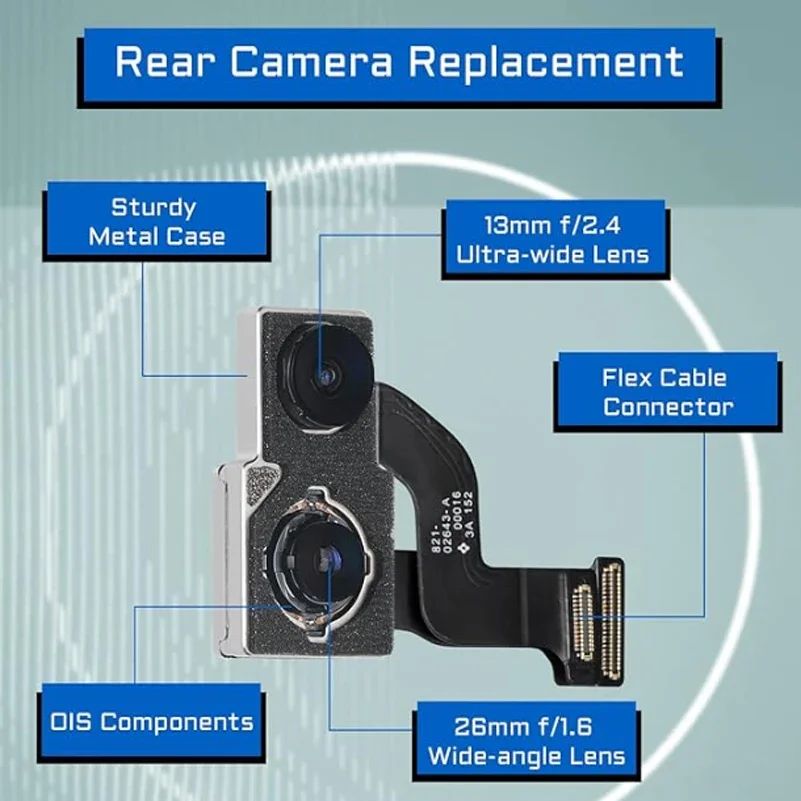 Pop OEM Back Rear Camera For IPhone 12 Module 12MP Main Rear Lens Parts Replacment For A2403 A2172 A2402 A2404