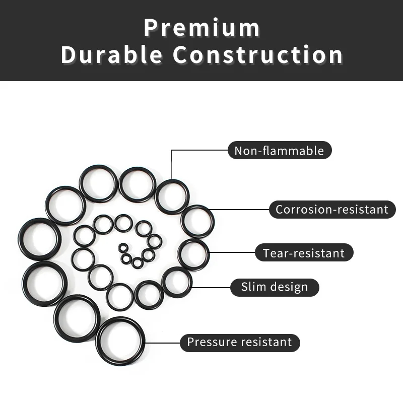 NBR O 링 고무 개스킷 씰 O-링 세트, 니트릴 고무 개스킷 두께 1/1mm 링 키트 모음, 800 개