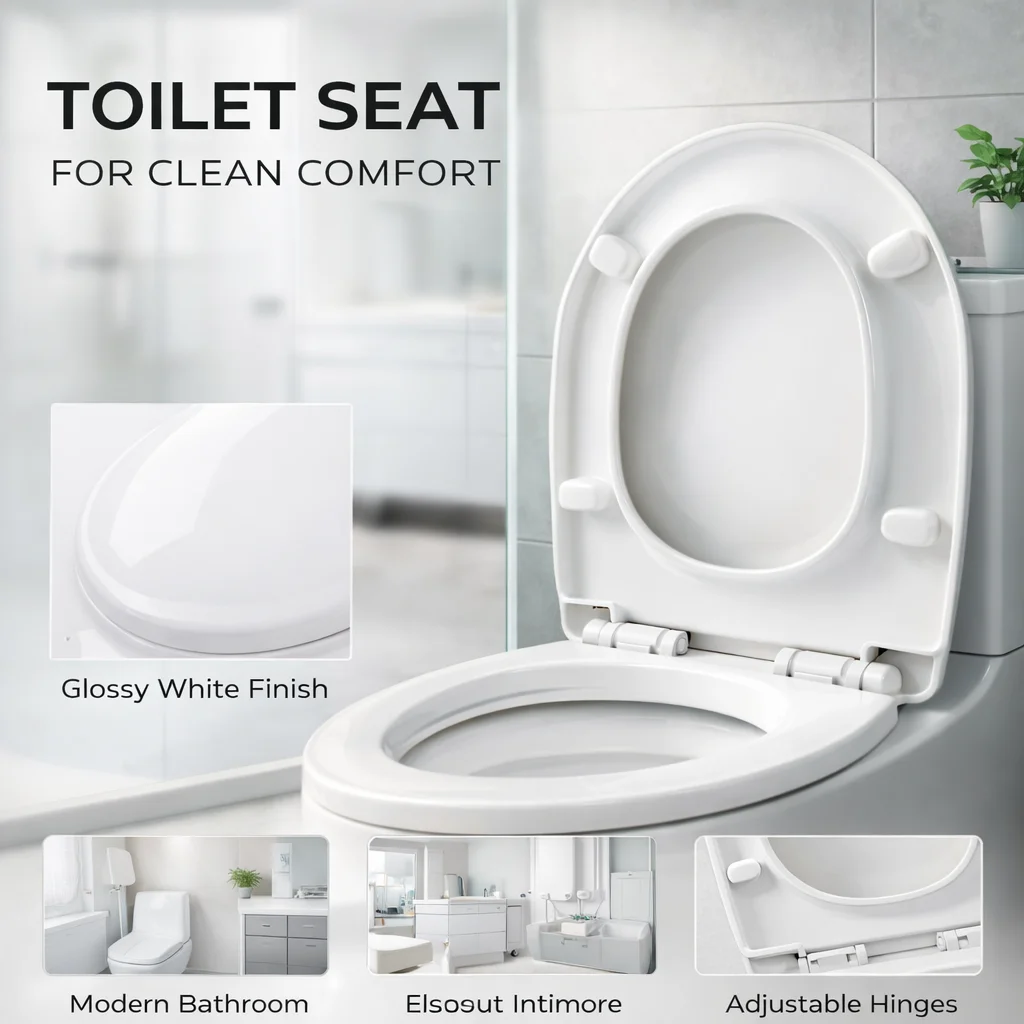 

Quick Setup Toilet Seat, Easy Install Design, Soft Close Toilet Lid for All Bathroom Types