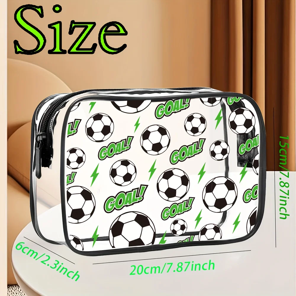 قطعة واحدة من حافظة أقلام كرة القدم الشفافة - مدير اللوازم المدرسية للأقلام والعلامات والأدوات الفنية والعناصر الأساسية للتعلم