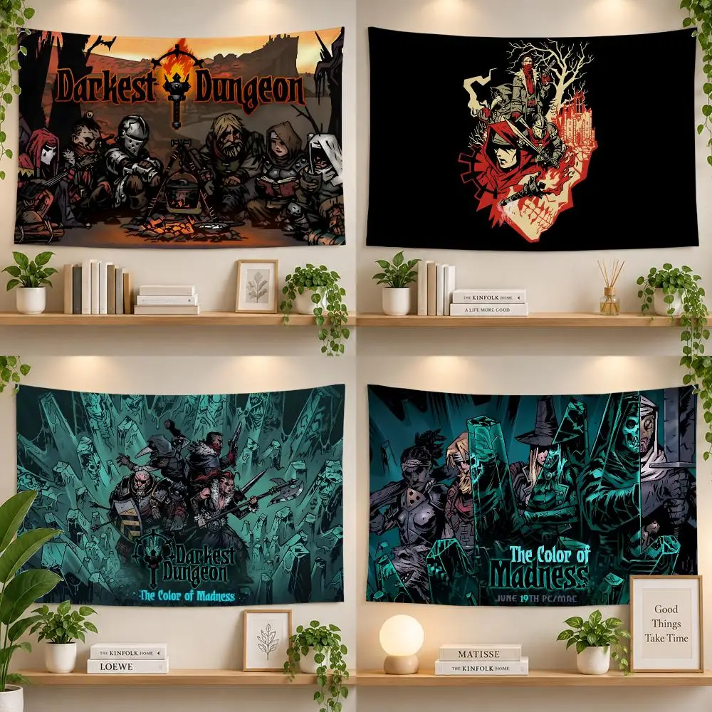 Game Darkest Dungeon Gothic RPG Flags Personalized Banner Flag Room Dorm Camping Picnic Garage Bar Outdoor Wall Decor