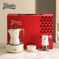 Bincoo Double Valve Coffee Moka Pot Espresso Maker Set Italian Coffee Professional Home Barista Accessories Coffee Utensils Tool