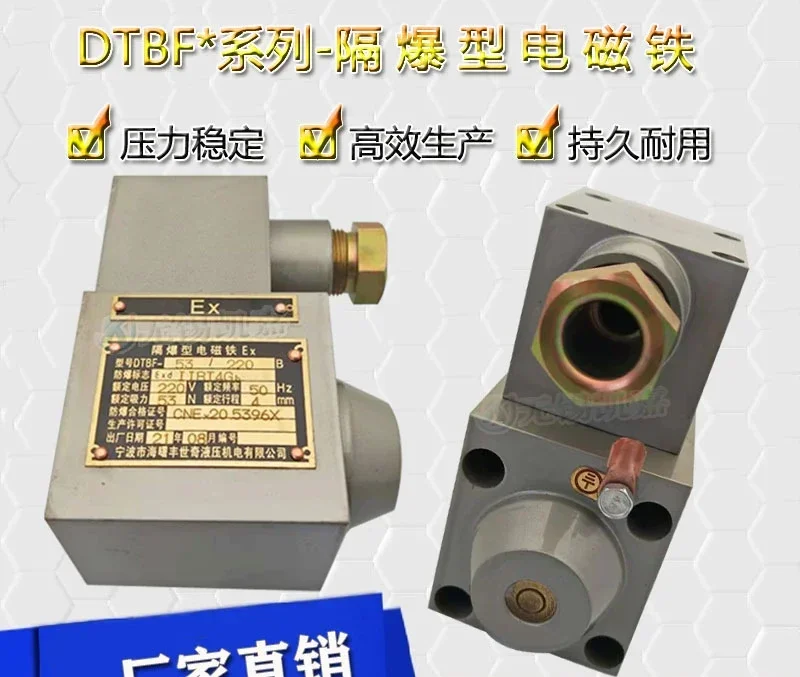 Applicable toOriginal explosion-proof electromagnet, valve DTBF- 25/27/37/39/53/55/69/90/24 V/220V