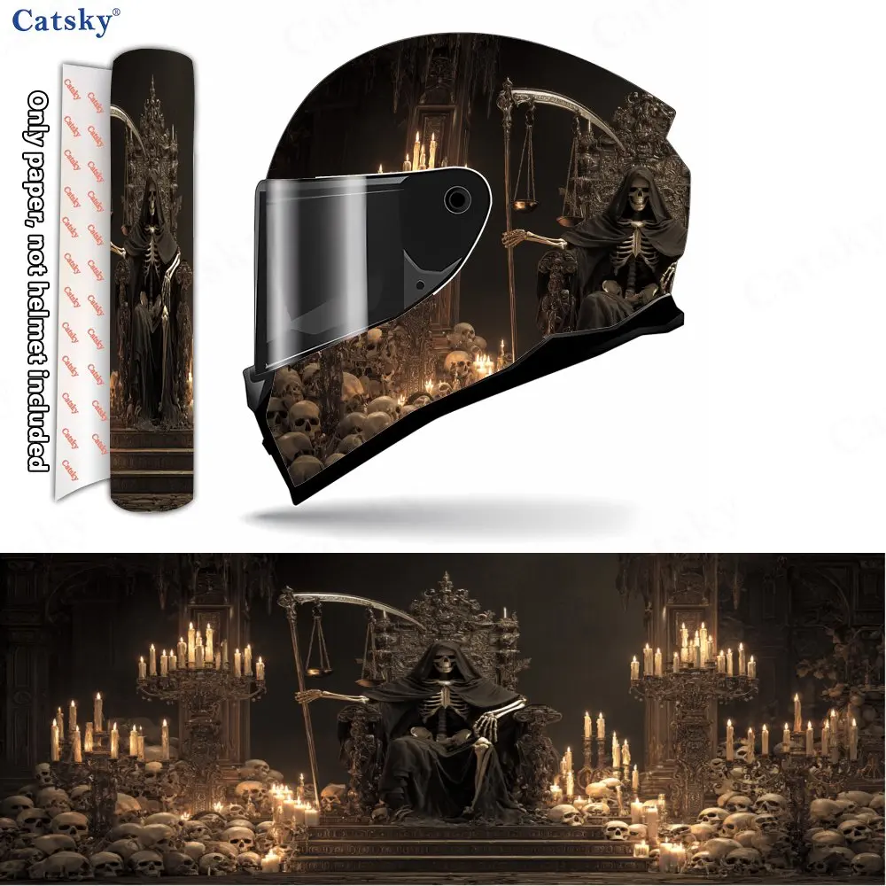 

Dark Judge Helmet Vinyl Wraps, Waterproof Scratch-Resistant Full Face Helmet Decals, Durable PVC Decoration Protection Helmet St