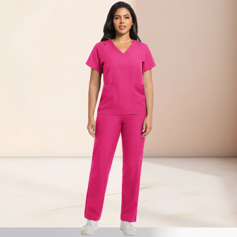 High-quality Clinical Uniform Pharmacy Sanitary Dentist Workwear Medical Surgical Uniform Unisex Nursing Clothes Nurse Scrub Set