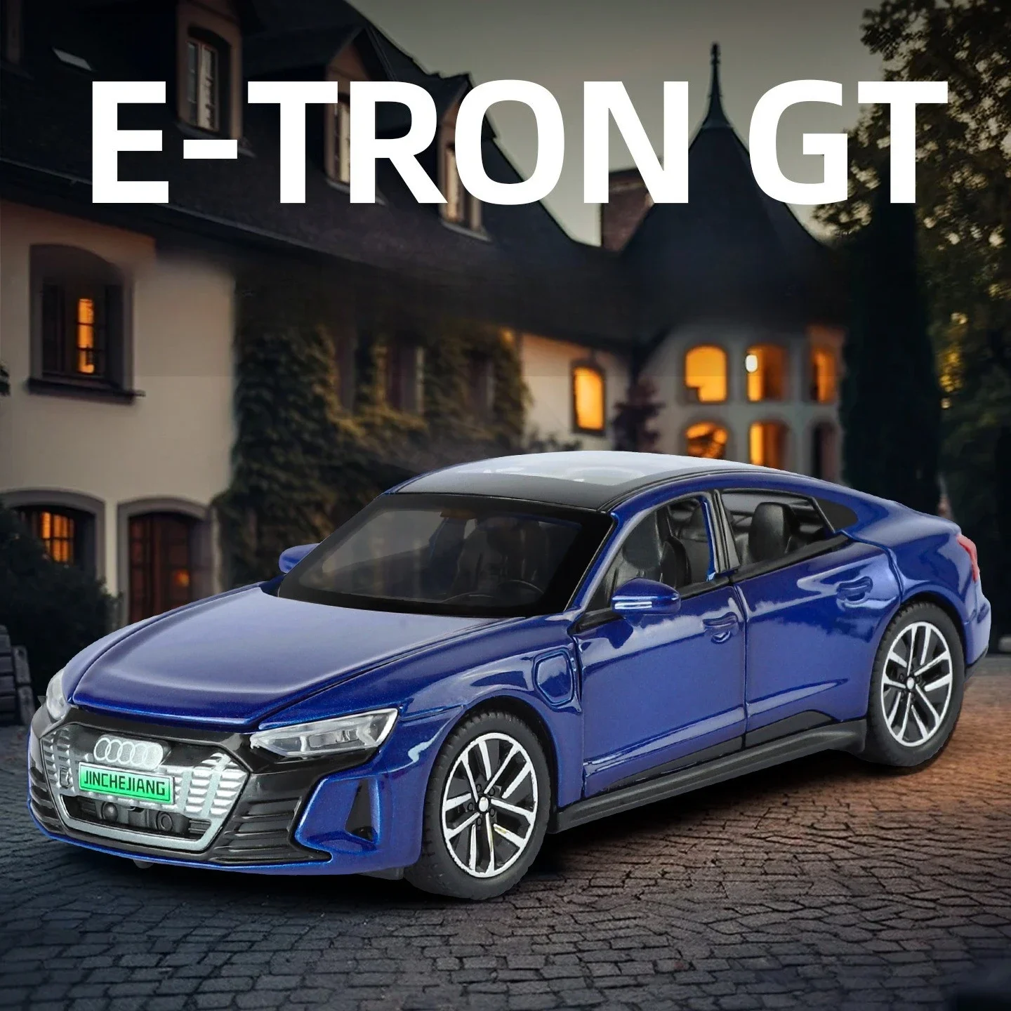 1: 32 e-tron GT simulation alloy sports car model with sound and light feedback Advanced Car Model Collectibles