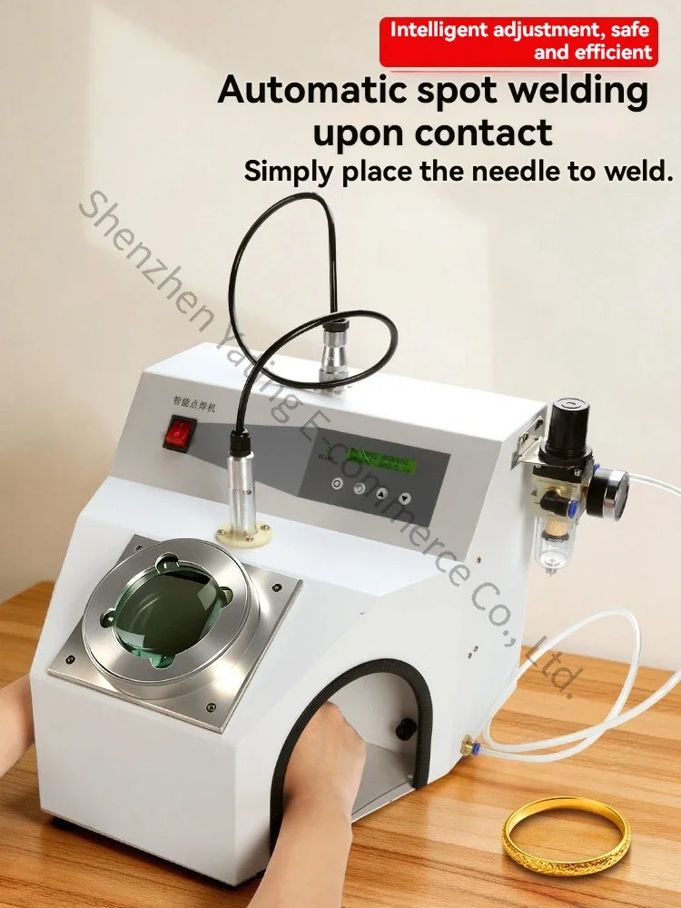 Spot Welder Spot Welding Machine Gold and Silver Ring Bracelet Ring Welding Machine with Mirror Anti-light Touch Welding Mining
