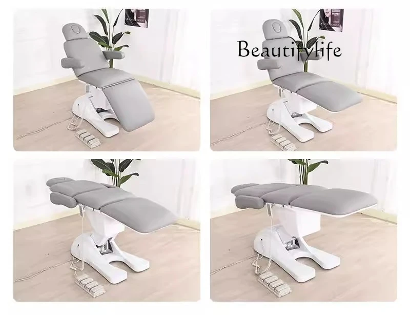 

Electric beauty tattoo bed Multifunctional liftable beauty salon special leather surface treatment bed