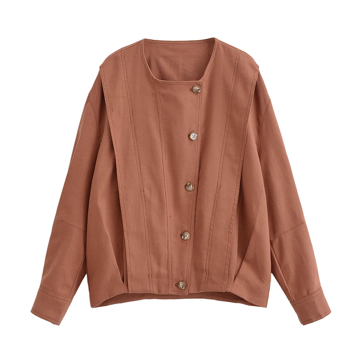 

Fall New Women's Street Fashion European And American Linen Pilot Jacket Outerwear Wholesale
