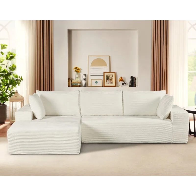 أريكة CozyForm القابلة للتحويل في سروال قصير ناعم، أريكة عصرية مريحة مع وسادة إسفنجية كاملة، مقطعية مريحة للنوم لـ L #5